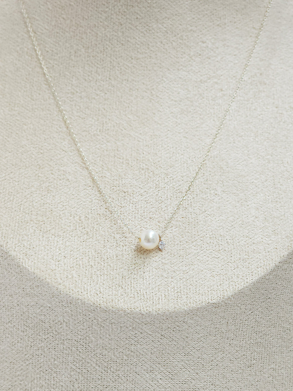 Pearl cubic silver Necklace