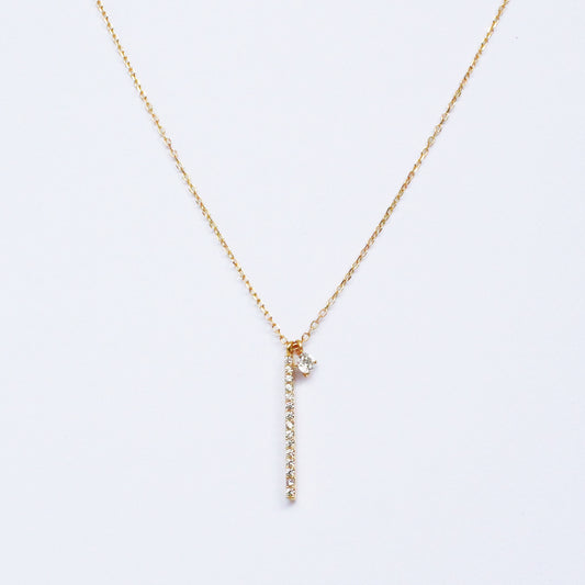 simple gold stick bar Necklace