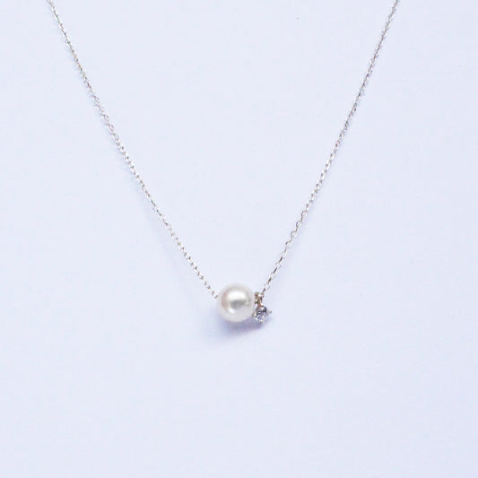 Pearl cubic silver Necklace