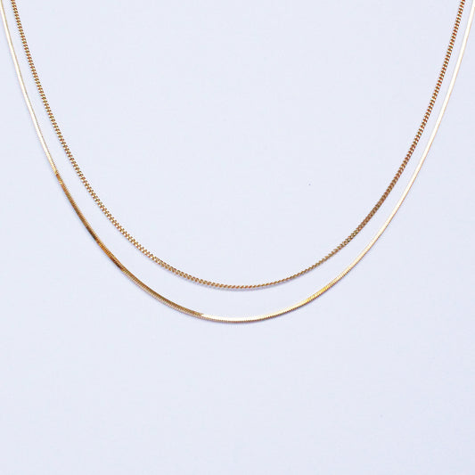 Dubble chain gold Necklace