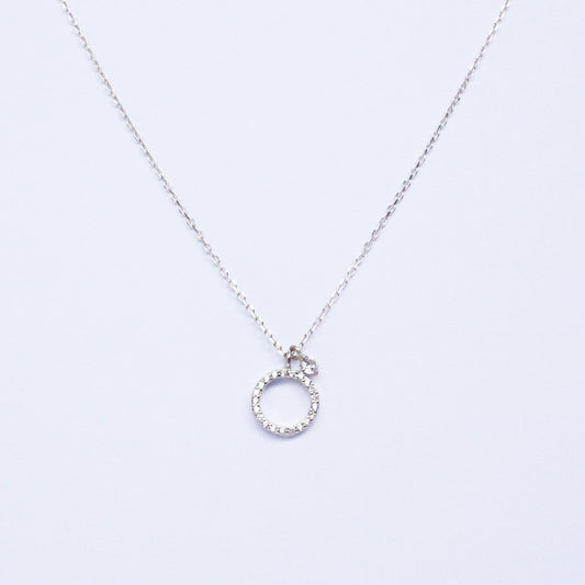 Round star silver Necklace