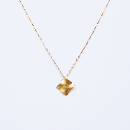 squre paper gold Necklace